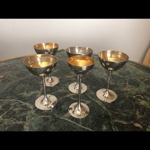 Set/5 Stainless steel LiquerRetro Glasses,origin